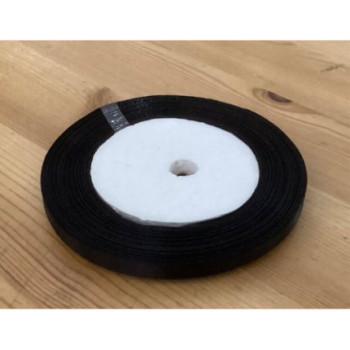 Fita cetim preta 0,6cm