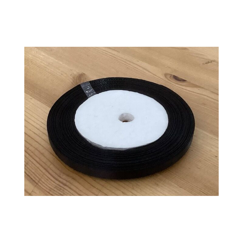 Fita cetim preta 0,6cm