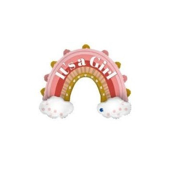 Balao Super Shape Arco íris It's a Girl 31"/79cm