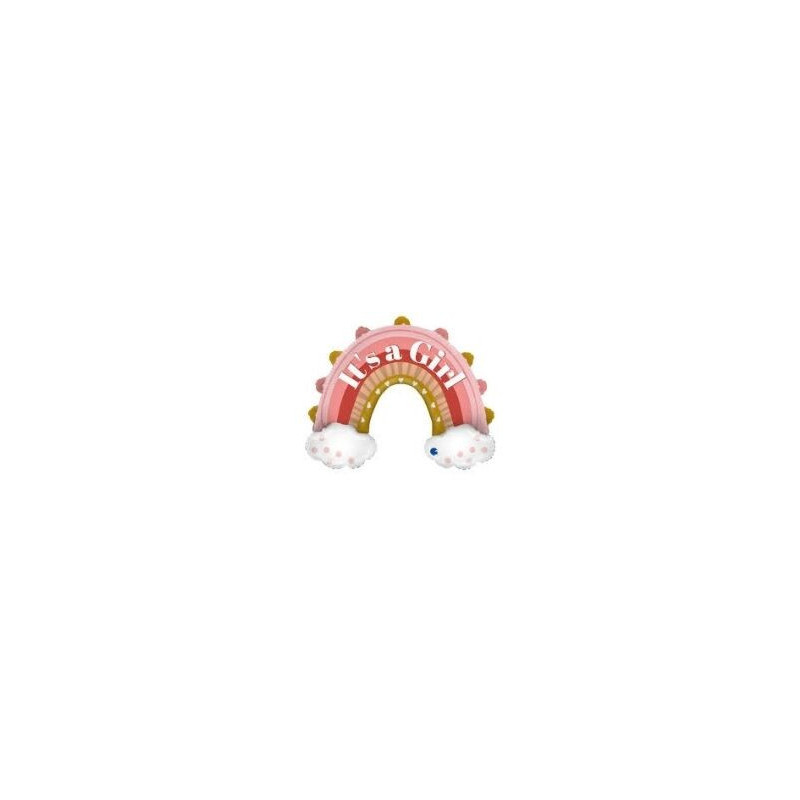 Balao Super Shape Arco íris It's a Girl 31"/79cm
