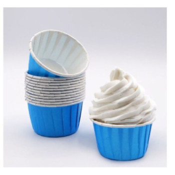 24 formas de papel azul escuro