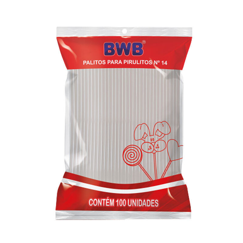 palitos para pirulito transparentes BWB140mm