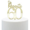 topper acrilico ouro de repente 60