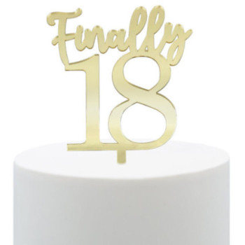 topper acrilico ouro finally18