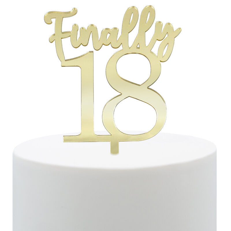 topper acrilico ouro finally18
