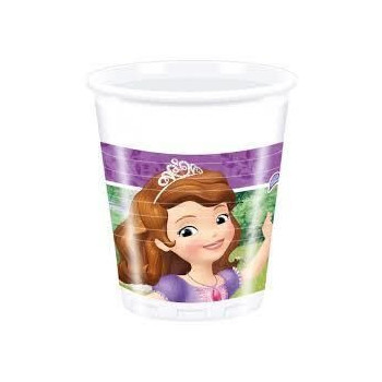 8 Copos 200ml Princesa Sofia