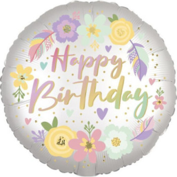 std birthday satin flowers