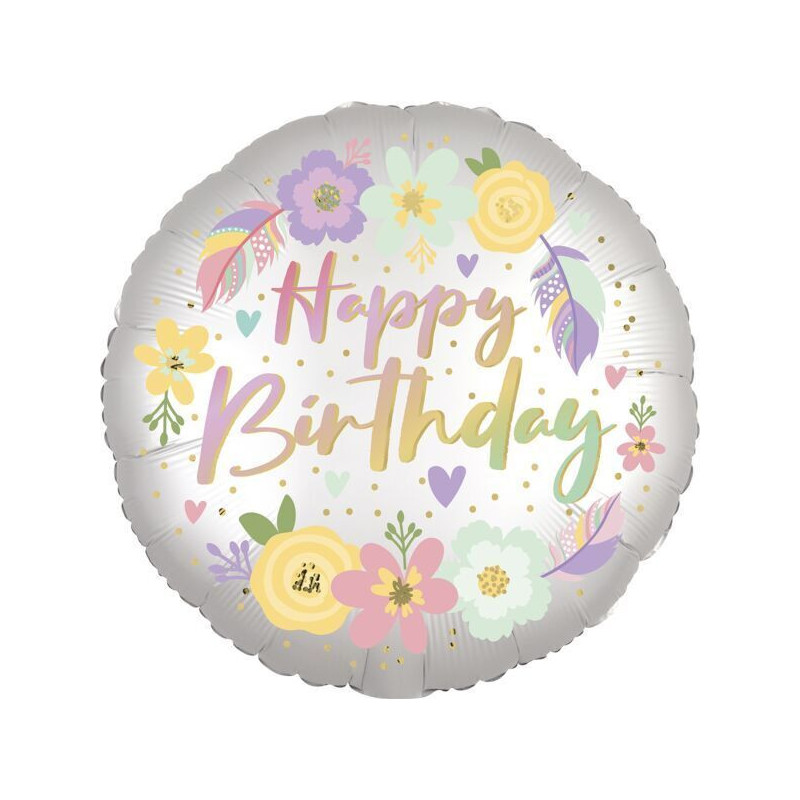 std birthday satin flowers