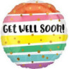 foil get well soon bold stripes 17"