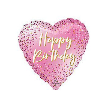std coração happy birthday sparkle 17"
