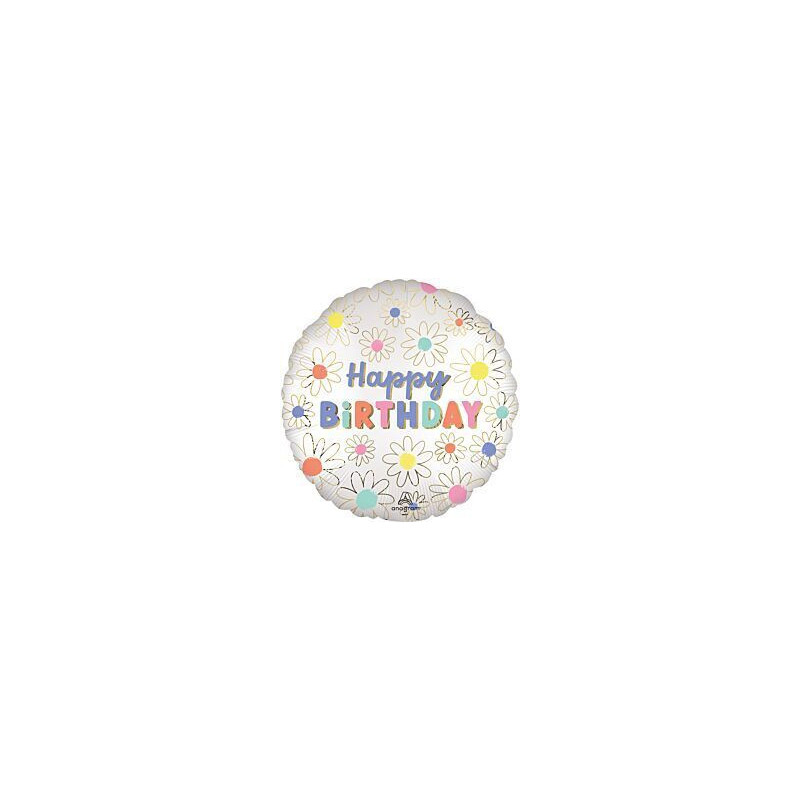 std daisies happy birthday 18"