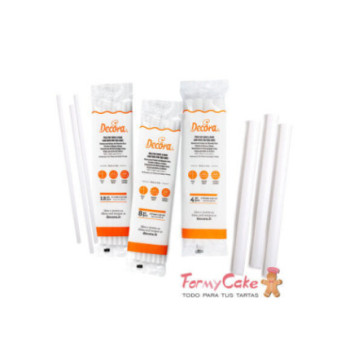 4 varas de plástico p/bolos de andares