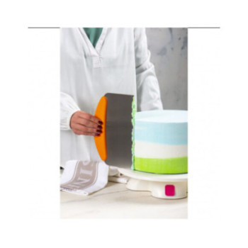 espatula lamina lisa em aço inoxidavel 22,5x11cm