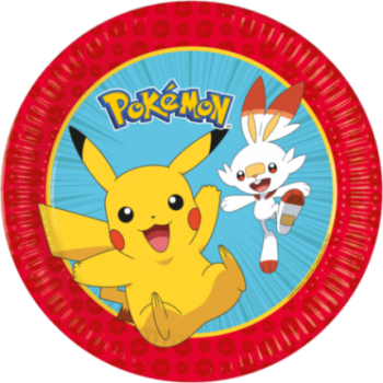 8 pratos 23cm pokemon