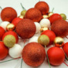 bolas decorativas vermelho e ouro 20peças