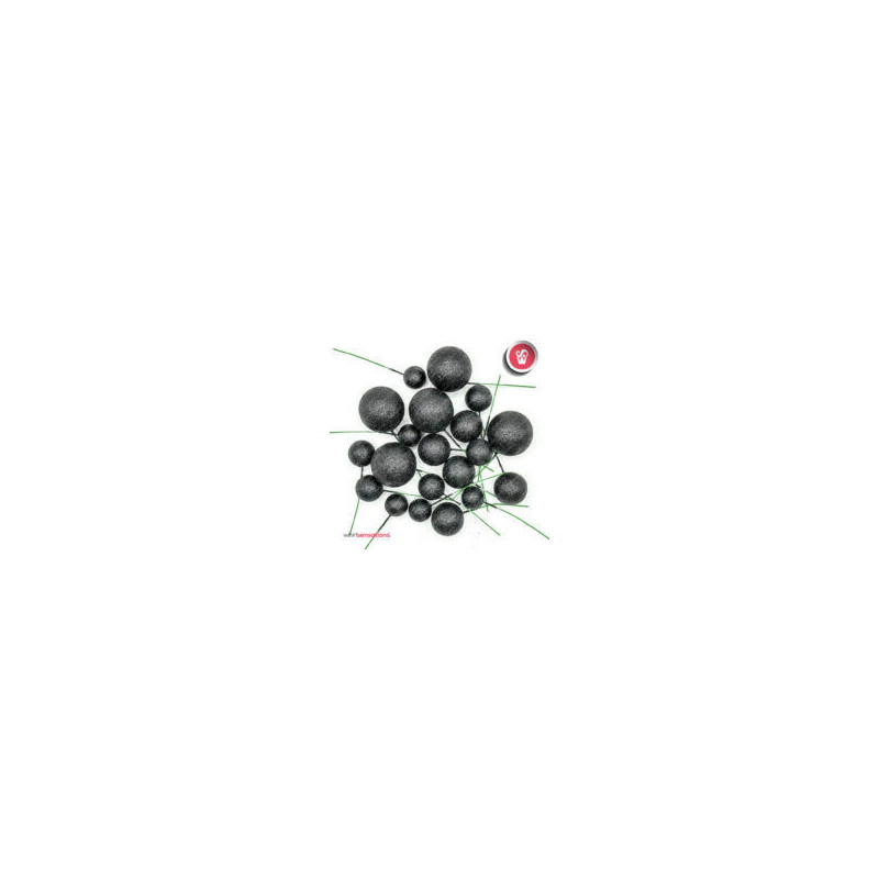 bolas decorativas glitter preto 20peças