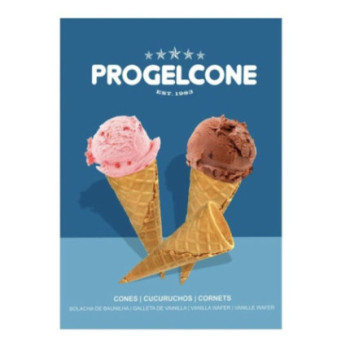 caixa com 10cones de baunilha