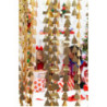 Cortina Dourada Árvores de Natal - 100x245cm