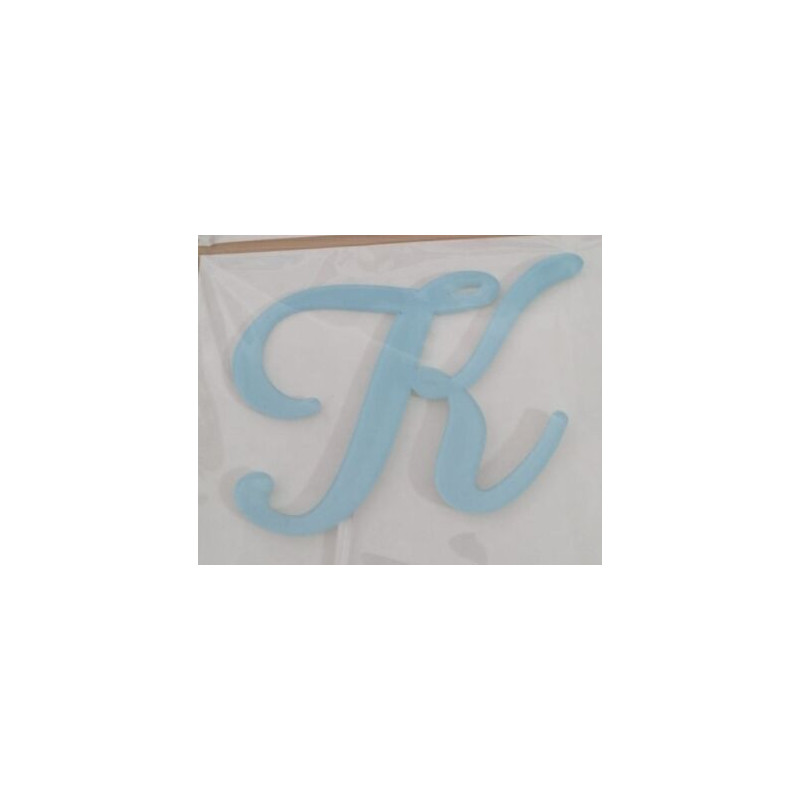 Letra K acrilico - azul