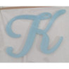 Letra K acrilico - azul