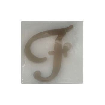 Letra F acrilico - ouro