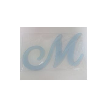 Letra M acrilico - azul