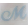 Letra M acrilico - azul