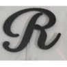 Letra R acrilico - preto