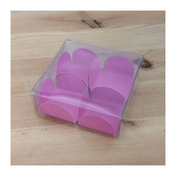Caixa para 4 brigadeiros com base rosa