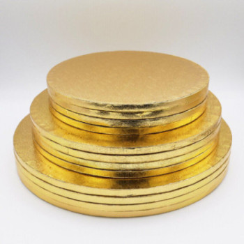 Base para bolos 12mm dourada 30cm