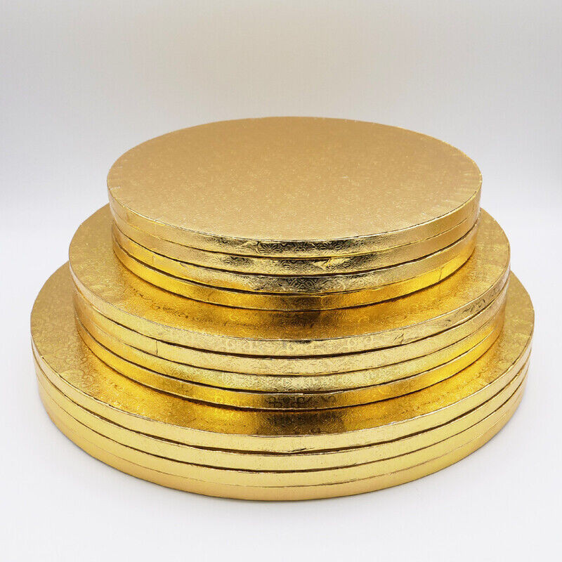 Base para bolos 12mm dourada 30cm