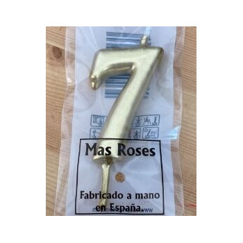 Vela 6cm N7 Dourado