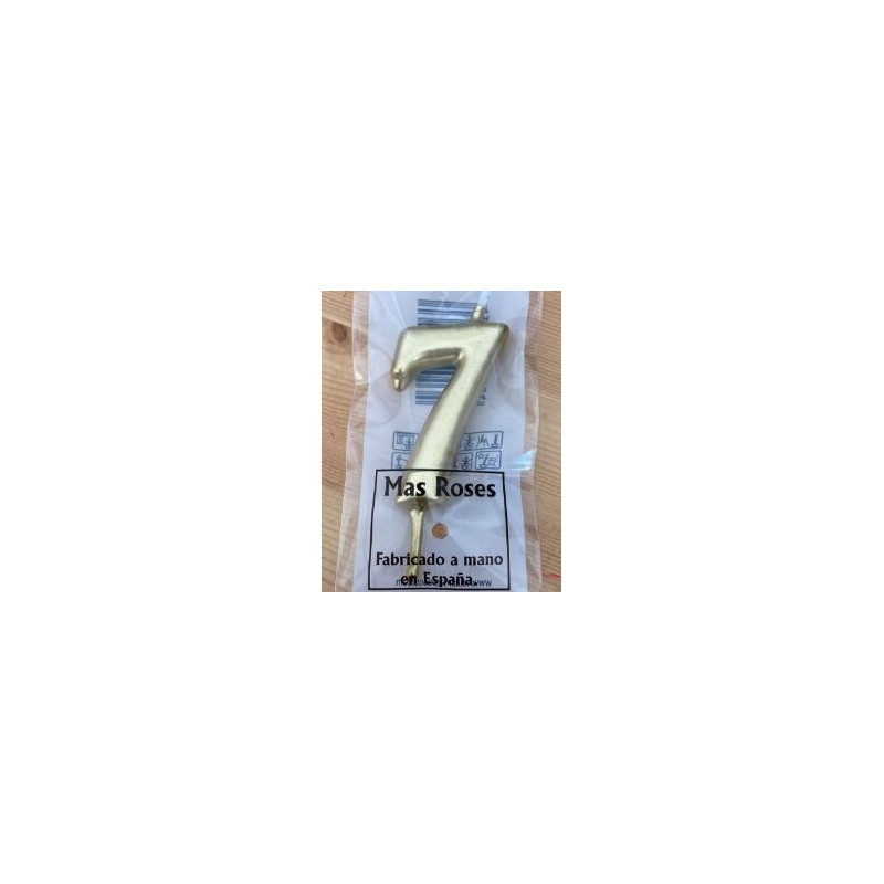 Vela 6cm N7 Dourado