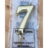 Vela 6cm N7 Dourado