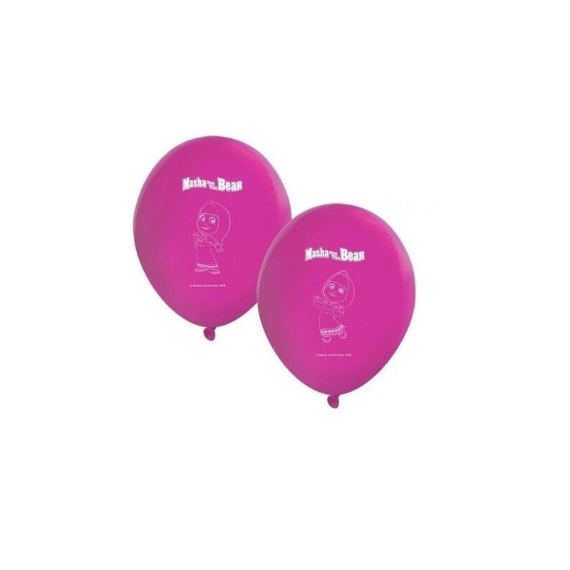 8 Balões Latex Masha e o Urso