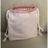 Mochila Coelho tecido rosa