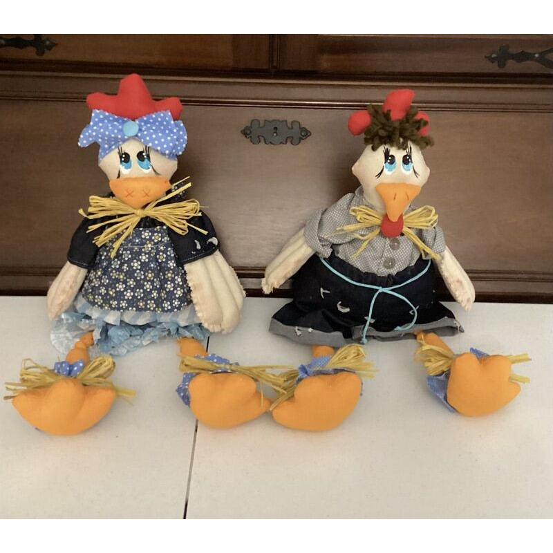 Conjunto galo e galinha