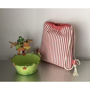 Mochila Coelho em tons vermelho