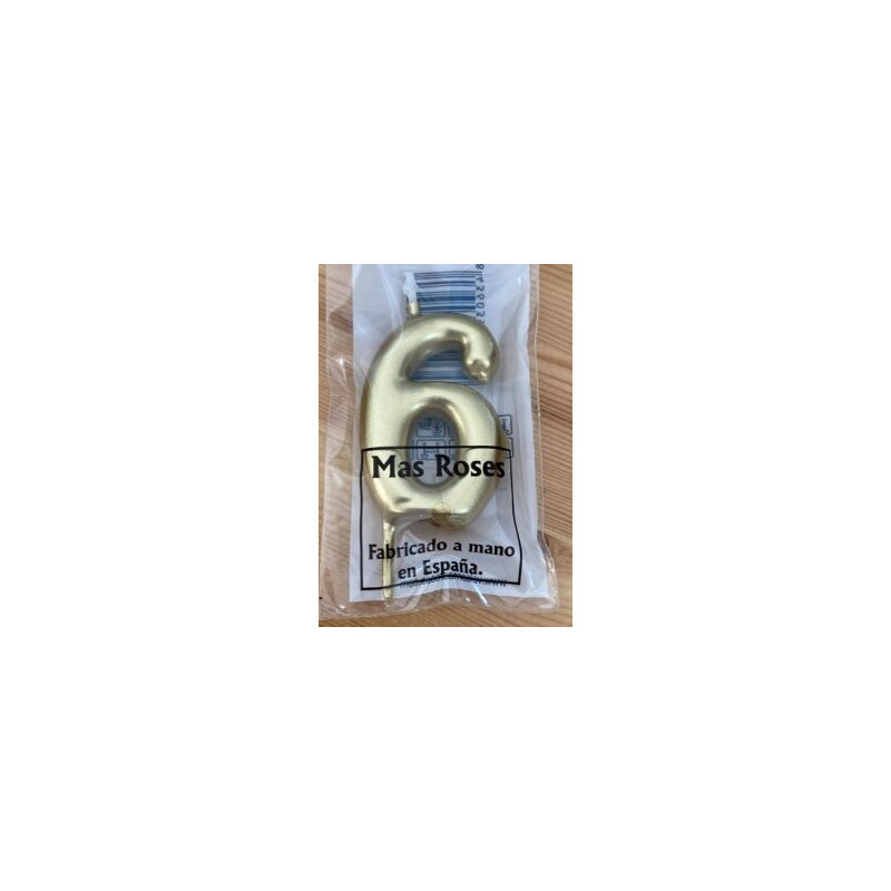 Vela 6cm N6 Dourado