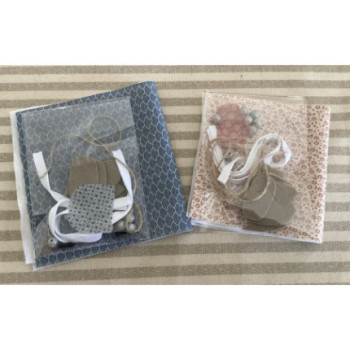 Kit galo e galinha rosa e azul