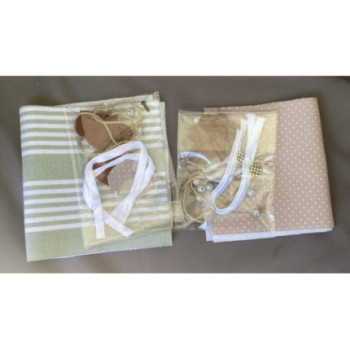 Kit galo e galinha creme e verde