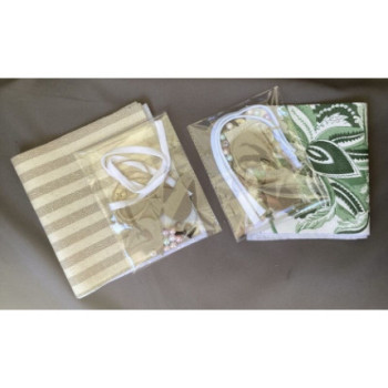 Kit galo e galinha verde e creme