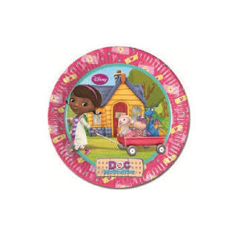 8 Pratos 23 cm DR. Brinquedos