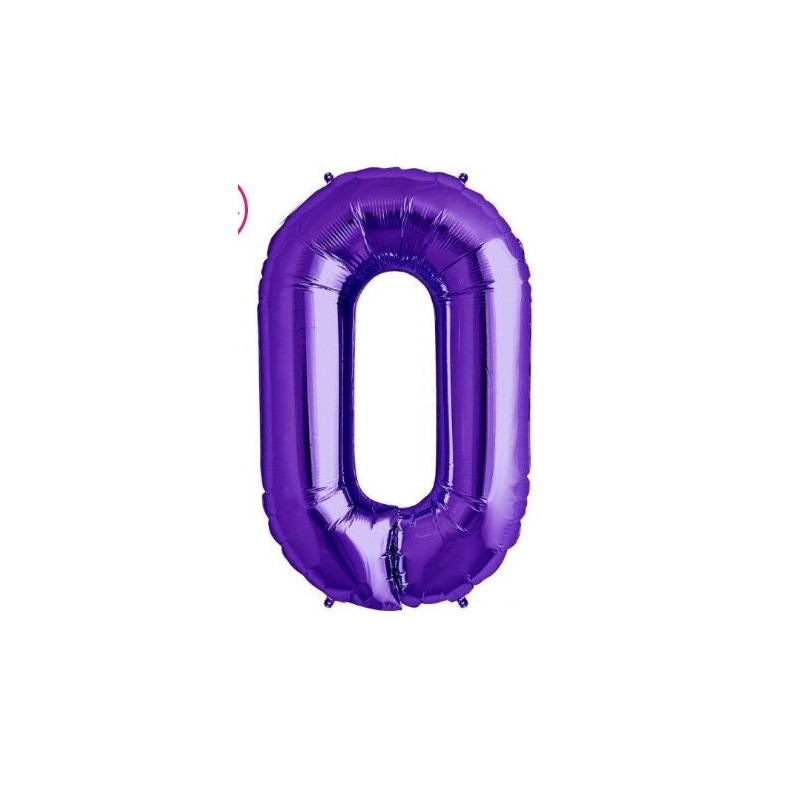 Balão Foil 34 Nº 0 Roxo
