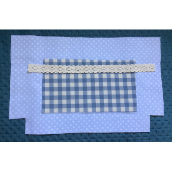 Kit e Bolsa azul e rosa