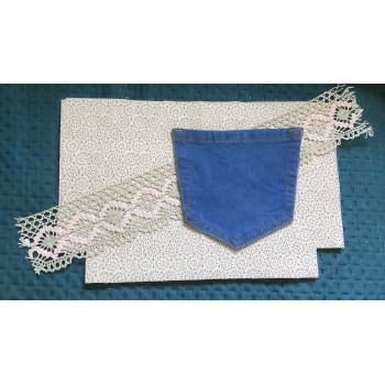 Kit e Bolsa azul e rosa