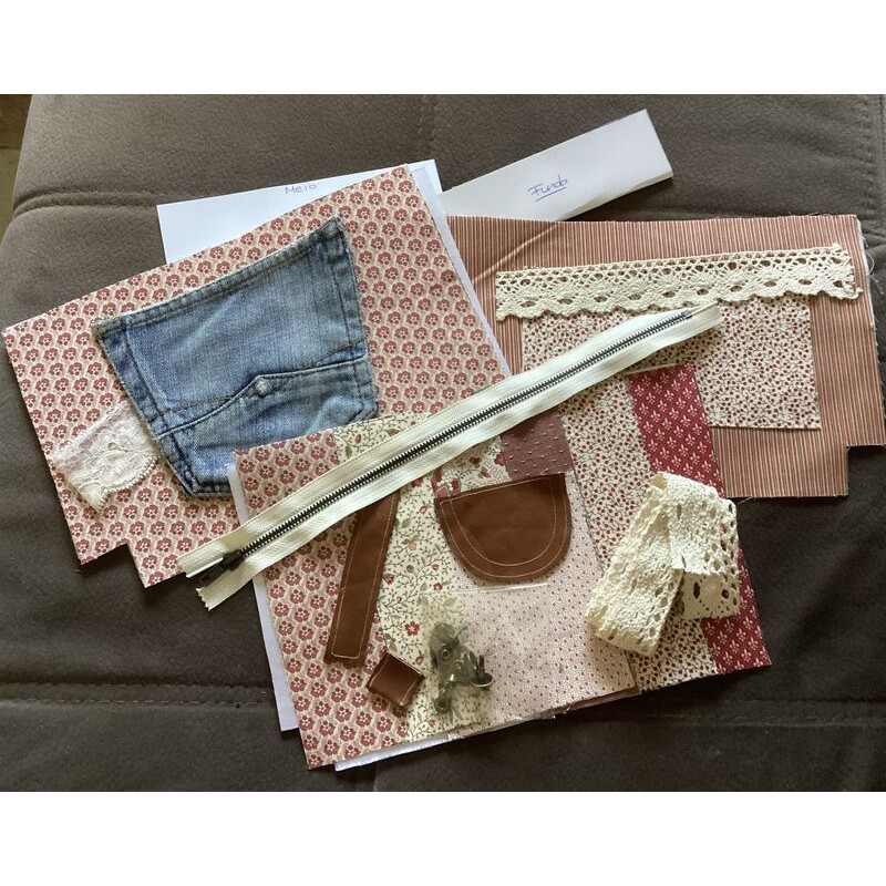 Kit bolsa tecido bordô