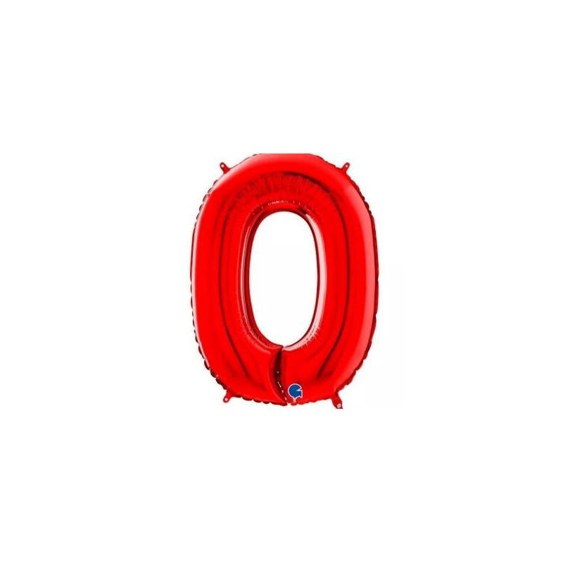 Balão Foil Nº 0 Vermelho