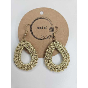 Brincos croché dourados