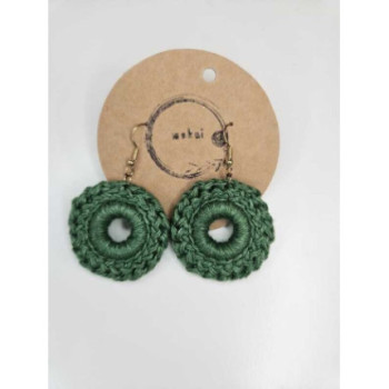 Brincos croché verdes